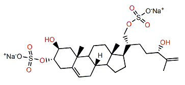 (24S)-Cholesta-5,25-dien-2b,3b,21,24-tetrol 3,21-disulfate